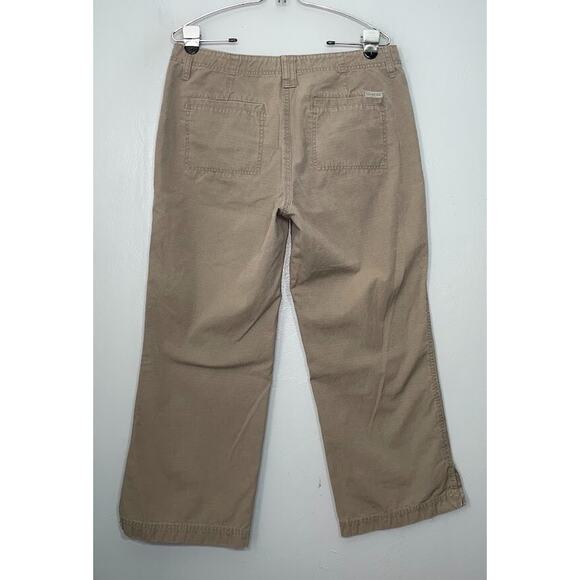 Calvin Klein Capris Size 8 Baggy Green Cropped Pants Jeans Ripstop Y2K Gorpcore - Picture 3 of 12